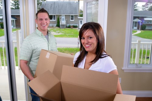 Careful fragile item packing by a Ruislip moving team