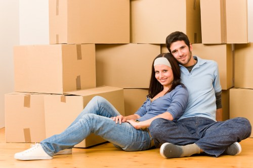 Office furniture and equipment being transported with small removals in Ruislip