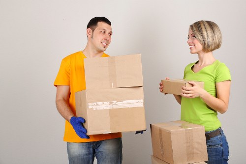 Organised storage space used during a Ruislip house move