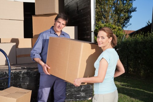 Charity donation and reuse items prepared for collection