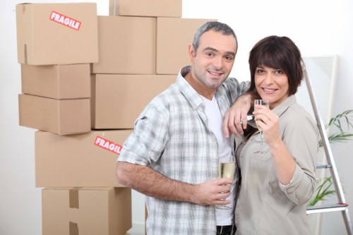 New office workspace setup after removals in Ruislip